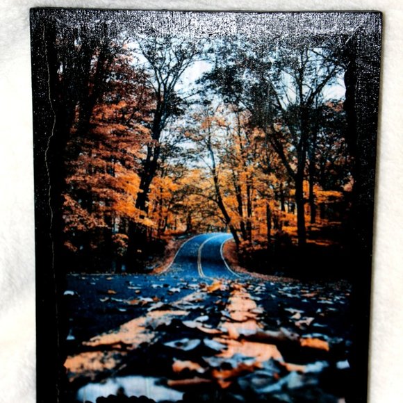Handmade One Road Wood Art Piece - Picture 2 of 2